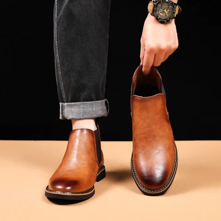 Mens Leather Chelsea Boots Elegant Style