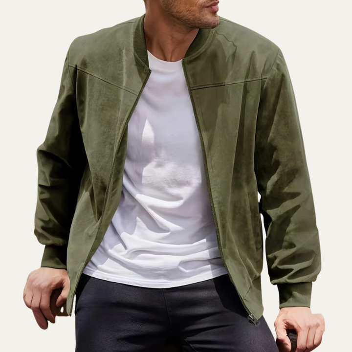 Mens Bomber Jacket Lightweight Seam Detail