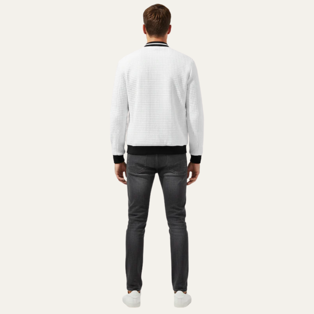 Mens Casual Sweater Quarter Zip Pullover