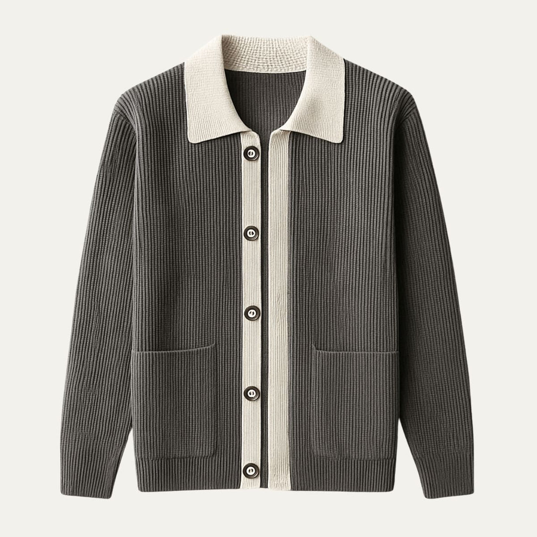 Mens Cardigan with Pockets Elegant Fit