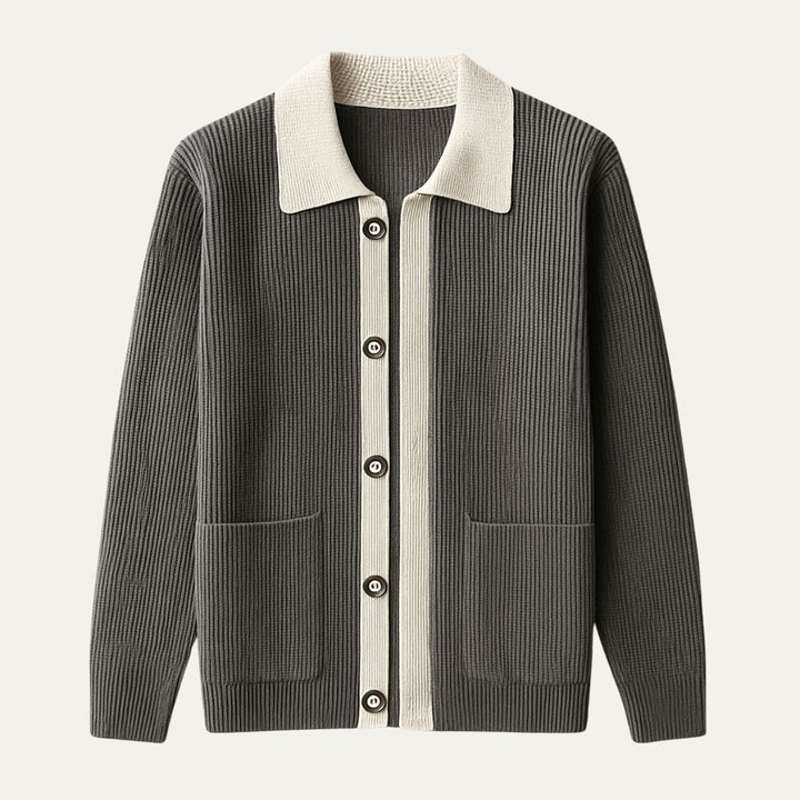 Mens Cardigan with Pockets Elegant Fit