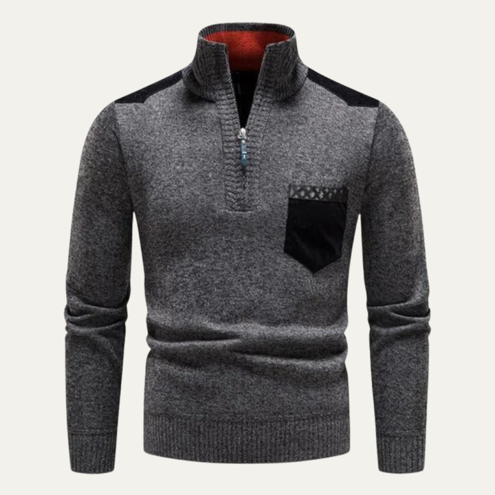 Mens Utility Sweater Quarter Zip Pullover
