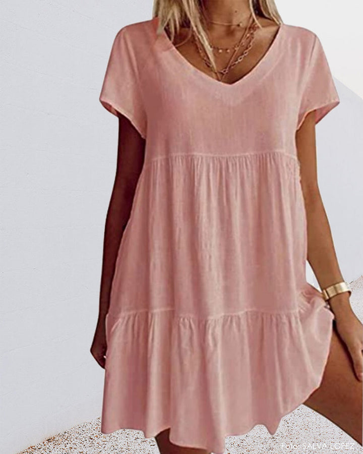 Womens Lightweight Summer Dress Short Sleeve