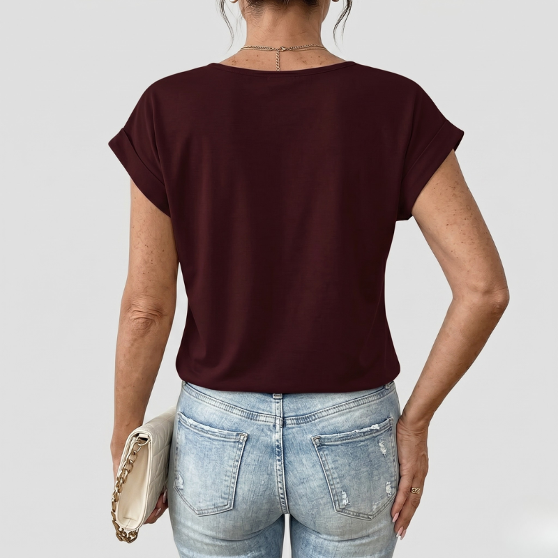 Womens T-Shirt with Sweetheart Neckline