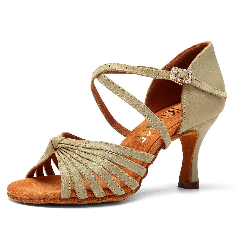Womens Dance Shoes Leather Flexible Sole