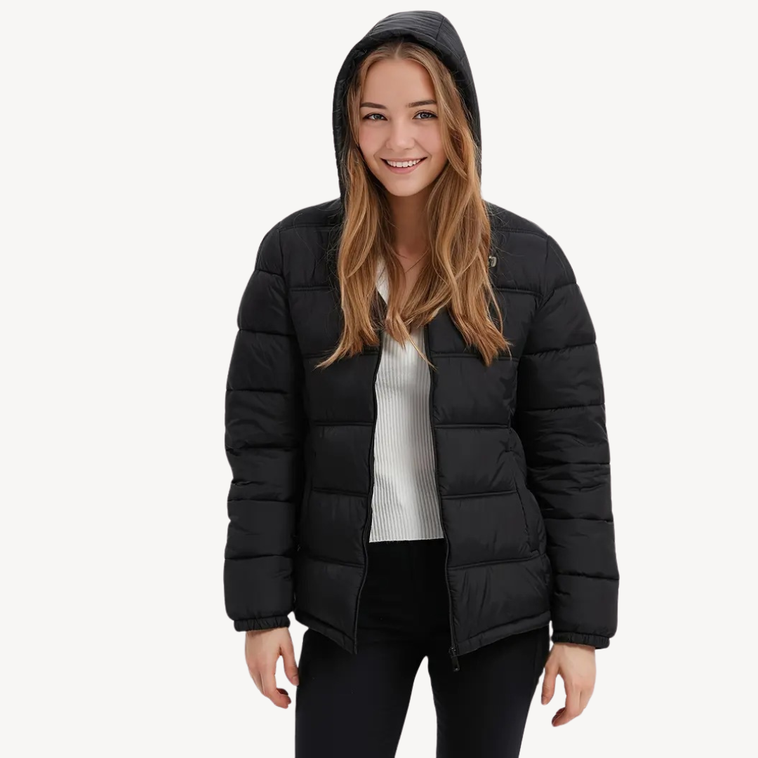 Womens Puffer Jacket with Hooded Design