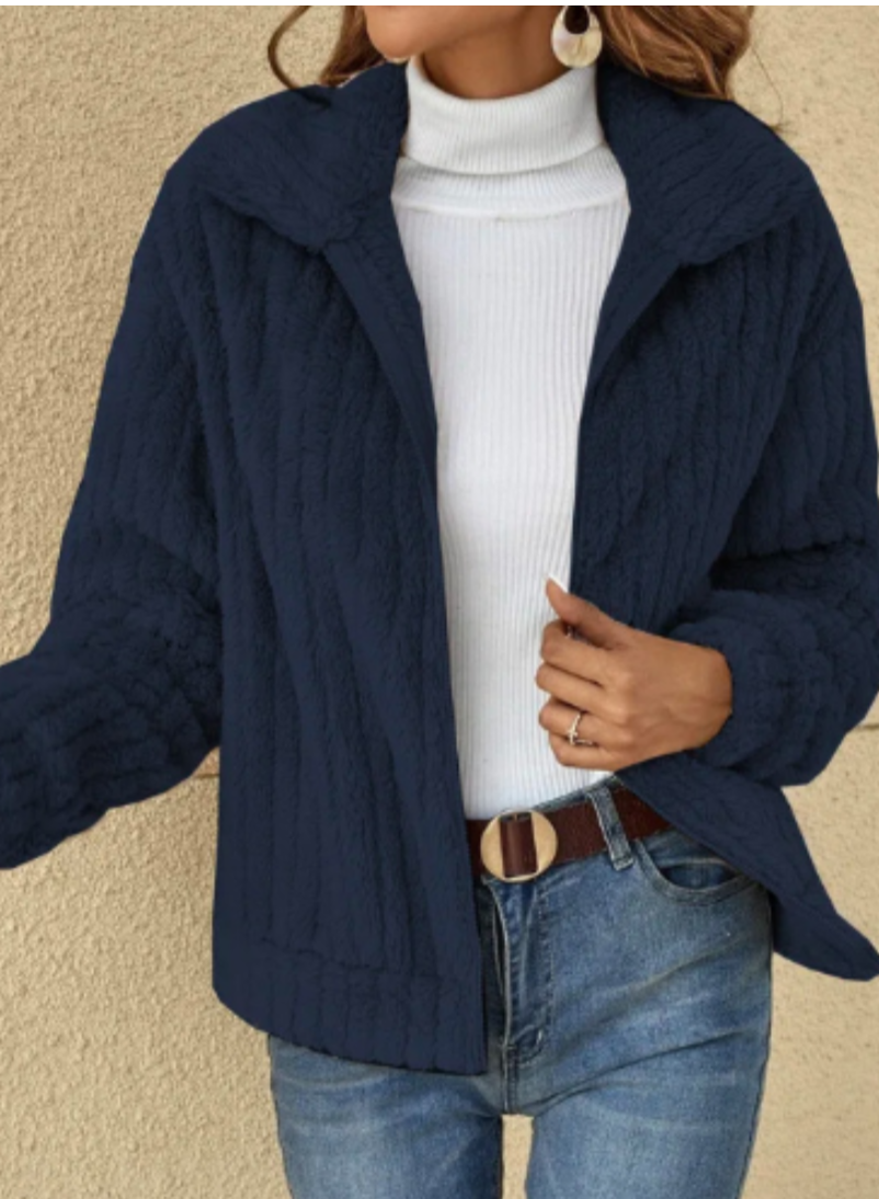 Womens Cardigan Plush Warm Soft Fit