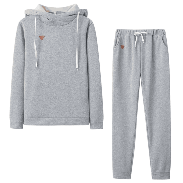 Womens Hoodie Set Relaxed Fit Cotton Blend