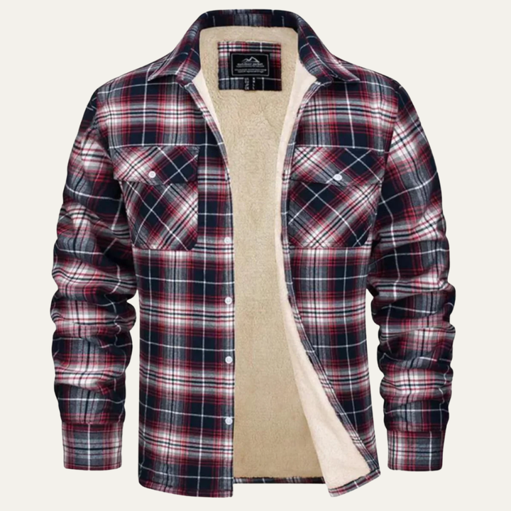 Mens Corduroy Bomber Jacket with Shearling Lining Regular Fit