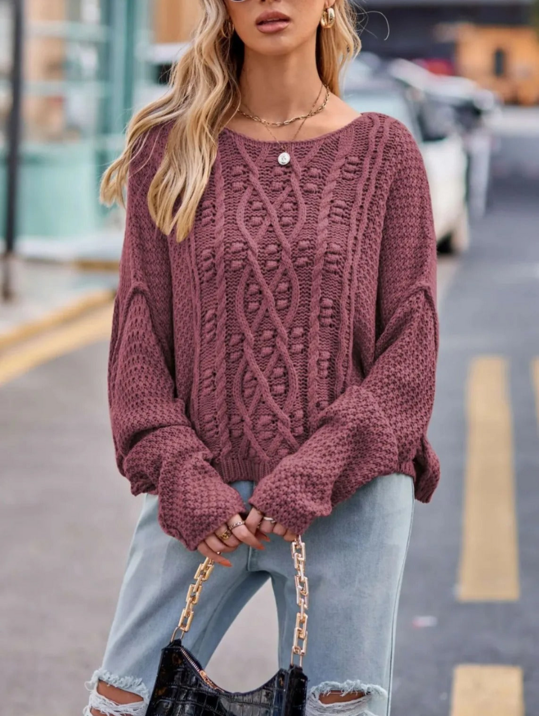 Womens Sweater Warm Knit Comfortable Fit