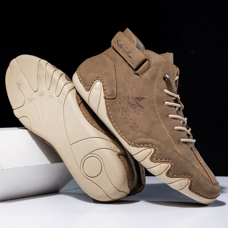 Mens Orthopedic Leather Shoes Comfortable Fit