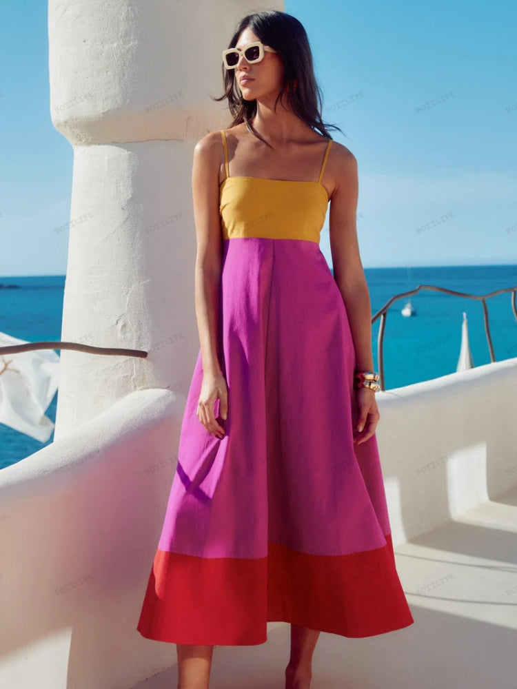 Womens Sundress Lightweight Thin Straps Summer Style - BritishMode