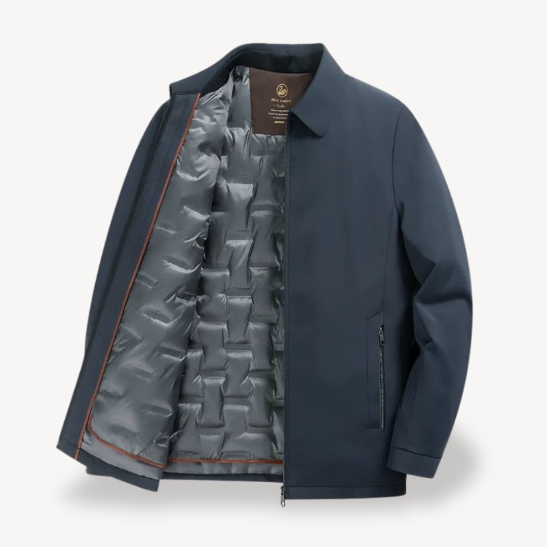 Mens Puffer Jacket Quilted Lined Winter Fit
