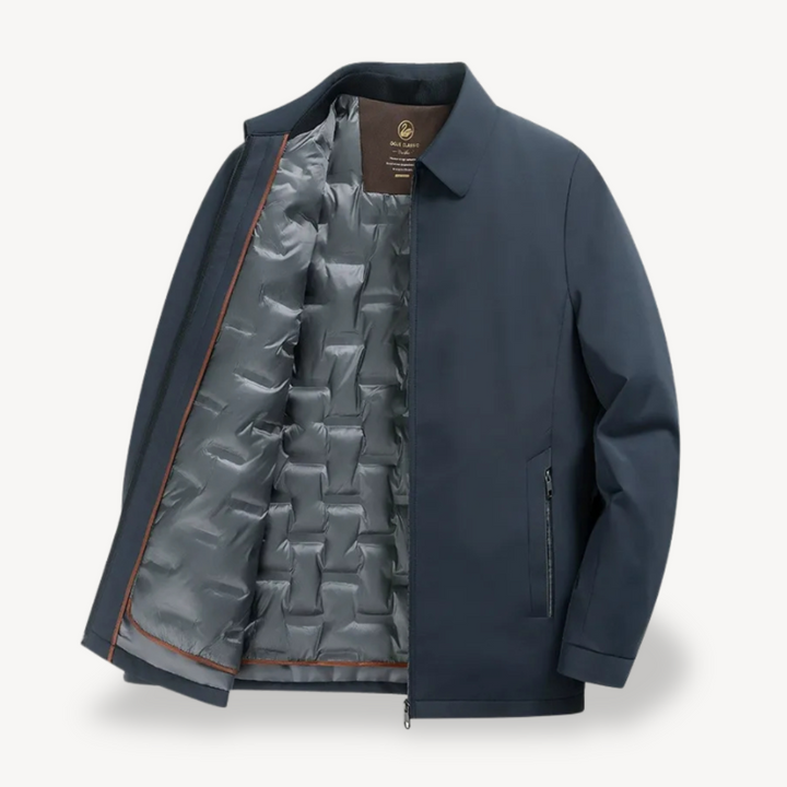 Mens Puffer Jacket Quilted Lined Winter Fit