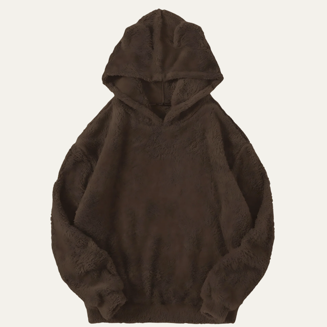 Mens Sherpa Fleece Hoodie Soft Pullover Fit