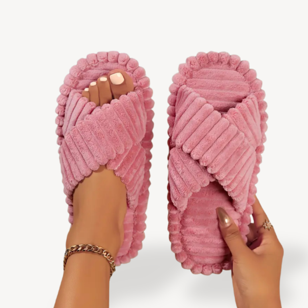 Womens House Slippers with Faux Fur Lining