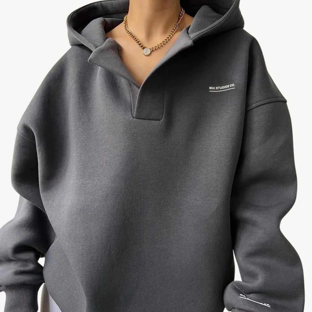 Womens Oversized Hoodie Fleece Material Relaxed Fit - BritishMode