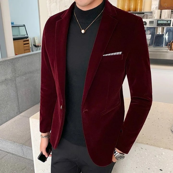 Mens Tuxedo Jacket Velvet Tailored Fit