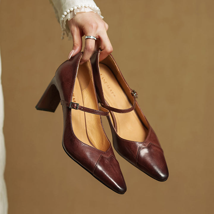 Womens Heels Genuine Leather Classic Fit