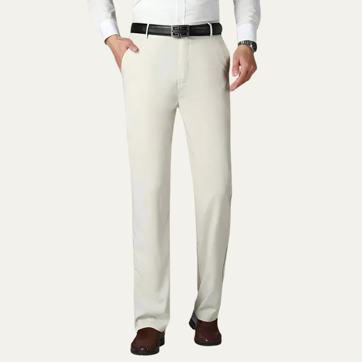 Mens Dress Trousers Tailored Straight Leg - BritishMode