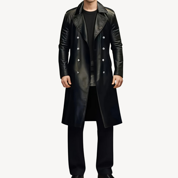 Mens Trench Coat Double-Breasted Classic Fit