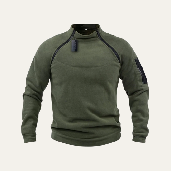 Mens Fleece Pullover with Mock Neck Technical