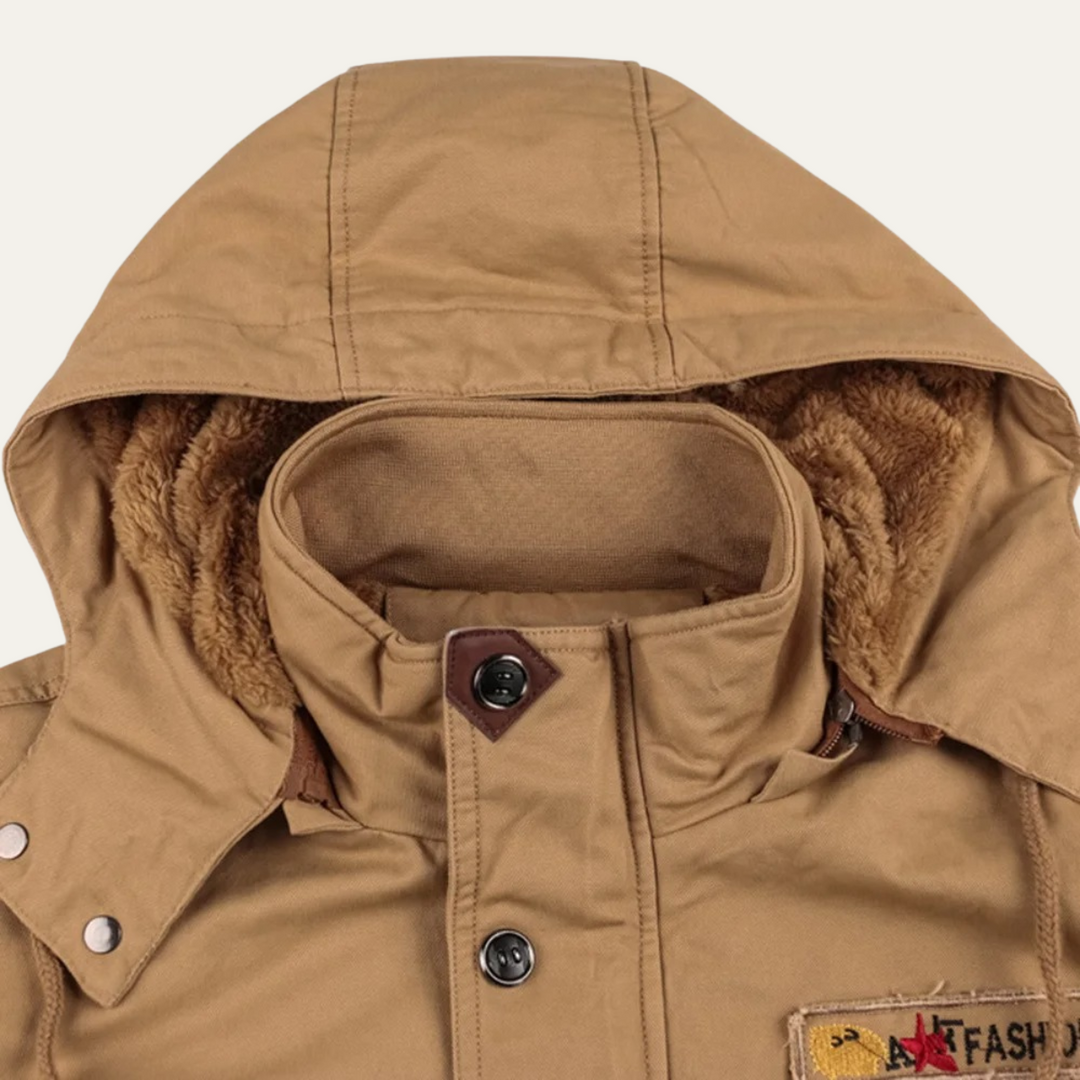 Mens Insulated Field Jacket Multi Pocket Design