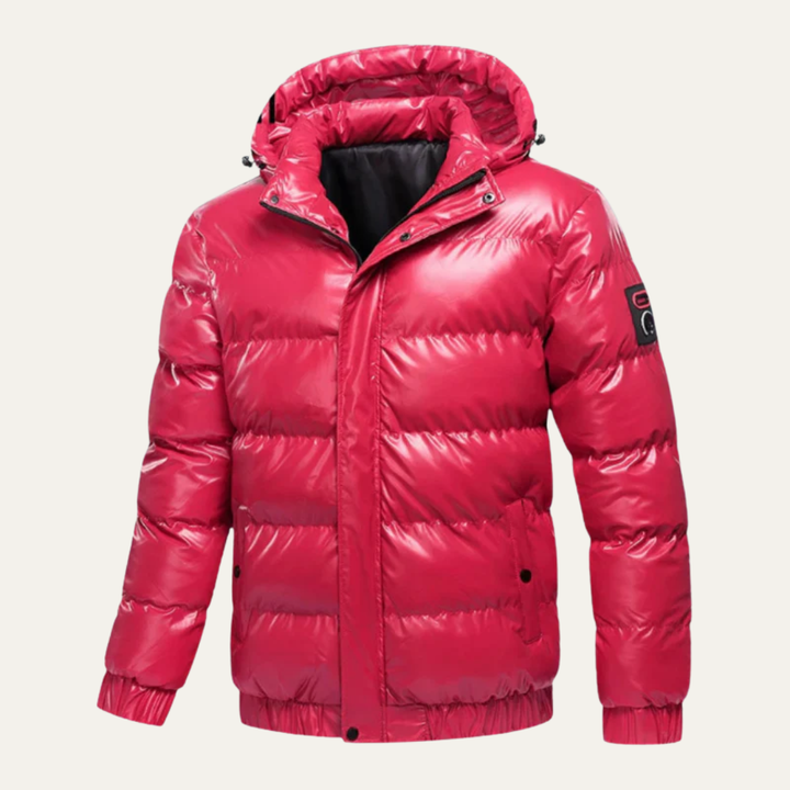 Mens Insulated Puffer Jacket Glossy Finish