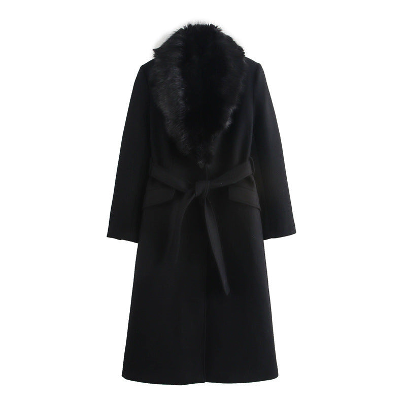 Womens Faux Fur Winter Coat Long Sleeve