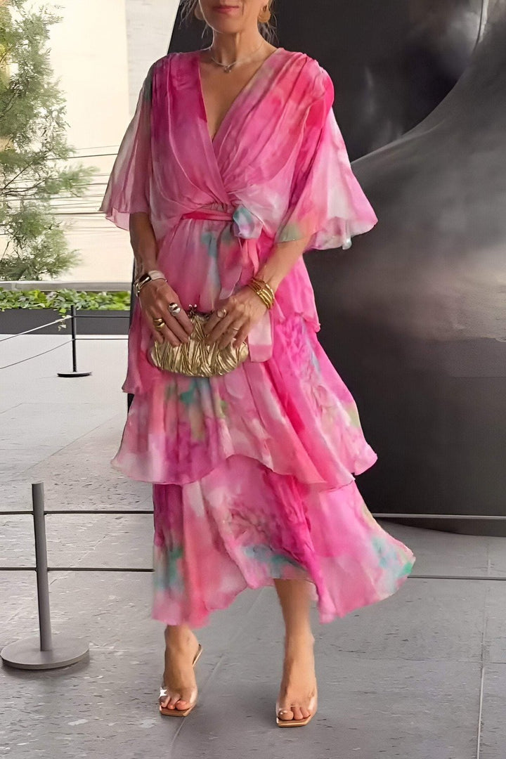 Womens Floral Dress with Lightweight Fabric Relaxed Fit