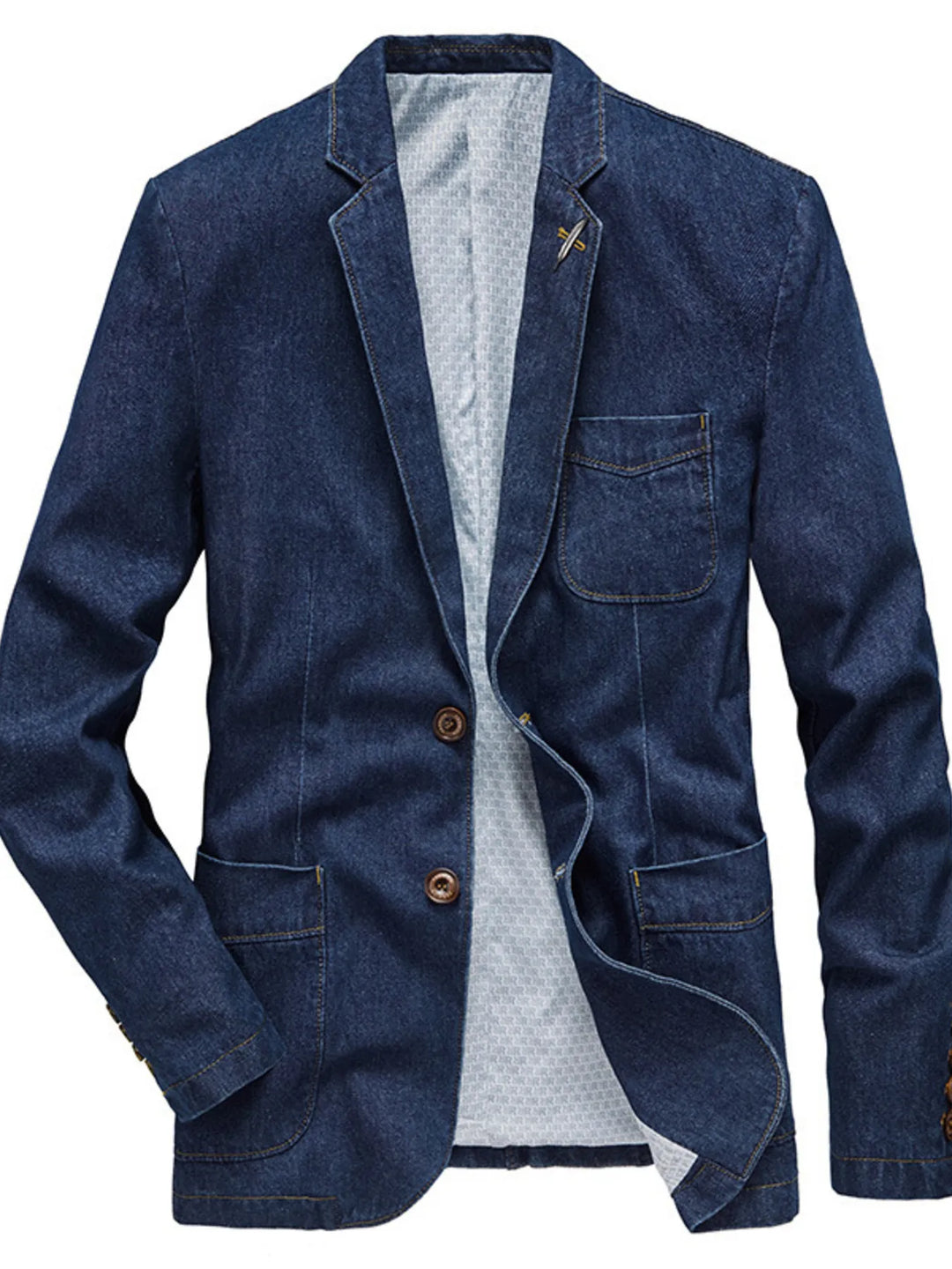 Mens Denim Jacket Fitted Big and Tall
