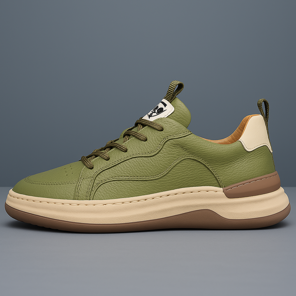Mens Casual Lace-Up Sneakers Cushioned Sole Modern Style