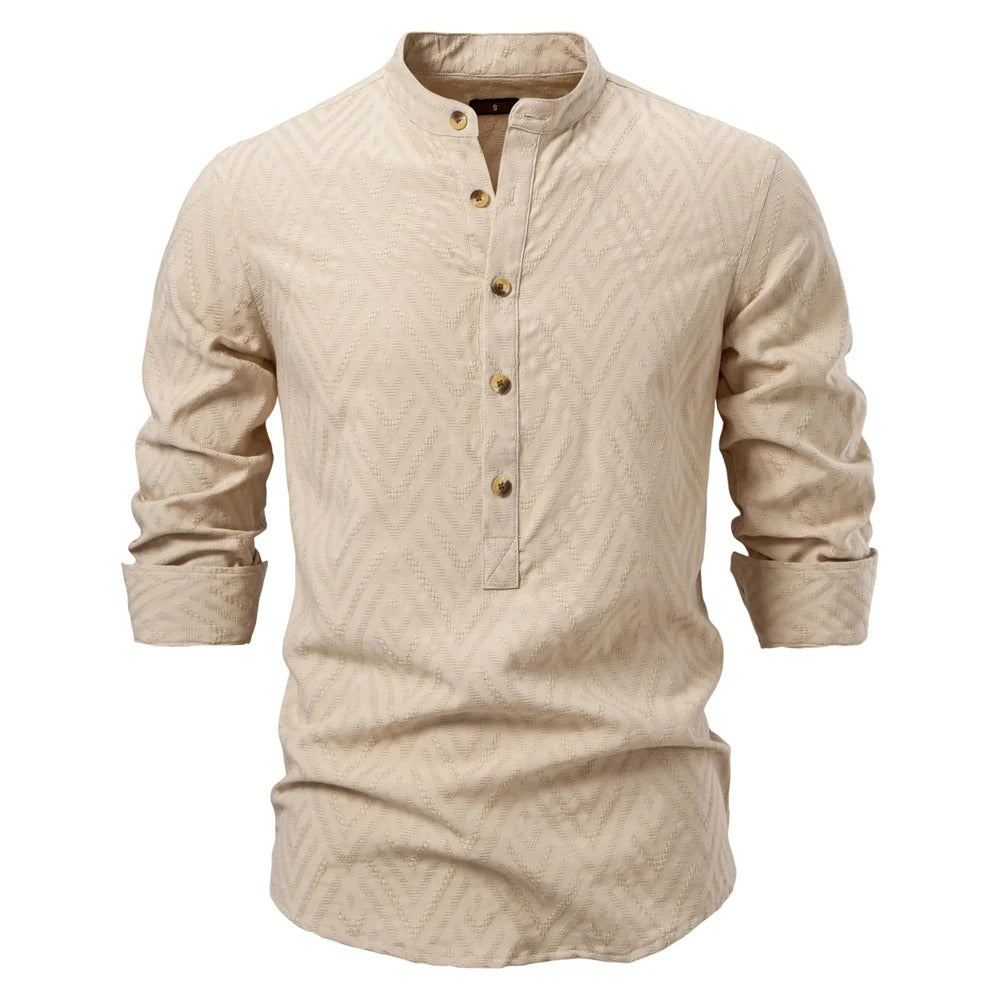 Mens Dress Shirt Cotton Classic Fit with Collar - BritishMode