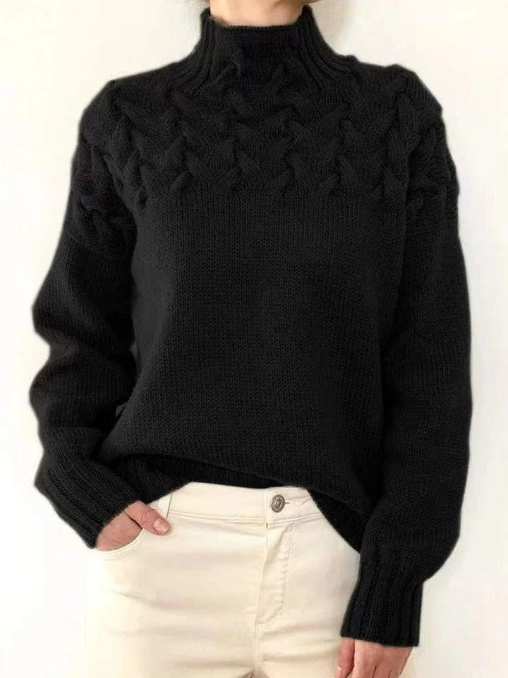 Womens Knit Sweater Wool Blend Warm Fit - BritishMode