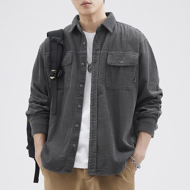 Unisex Casual Jacket Patchwork Design Relaxed Fit - BritishMode