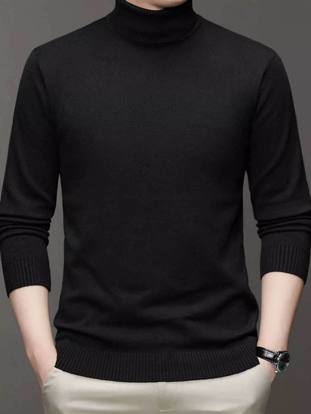 Mens Knit Sweater Crew Neck Large Fit