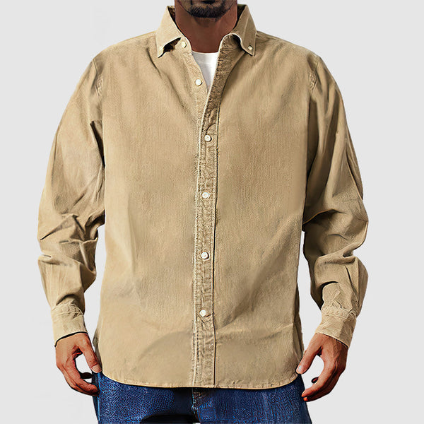 Mens Corduroy Overshirt Relaxed Fit - BritishMode