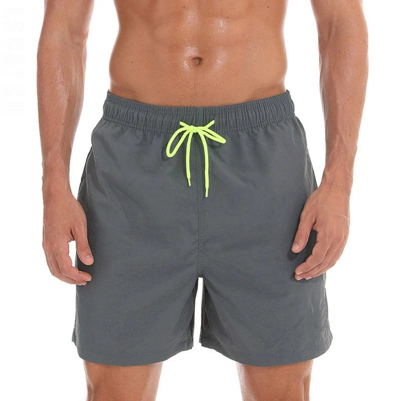 Mens Swim Shorts with Drawstring Elastic Waist