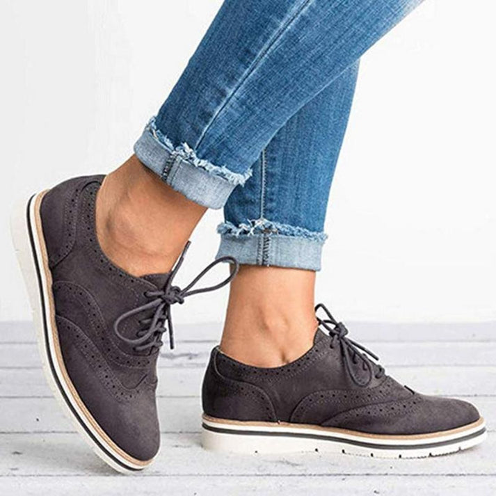 Womens Suede Oxfords Comfortable Fit