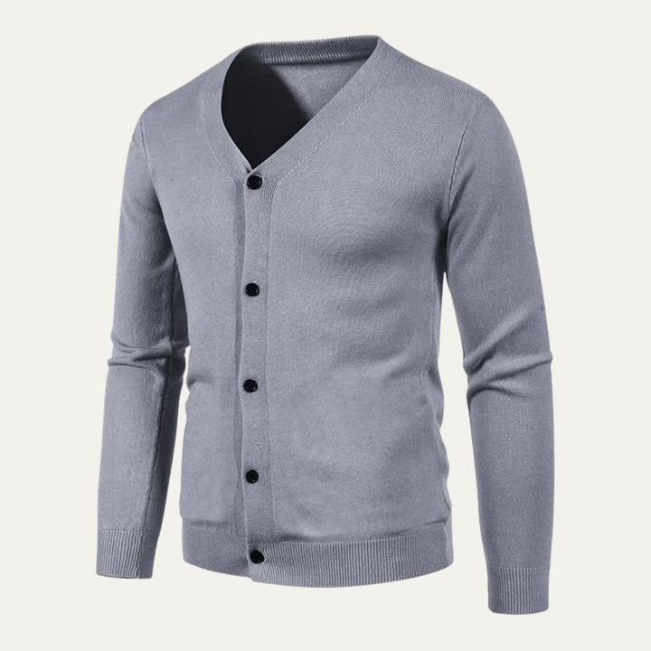 Mens Lightweight Button Cardigan Casual V-Neck