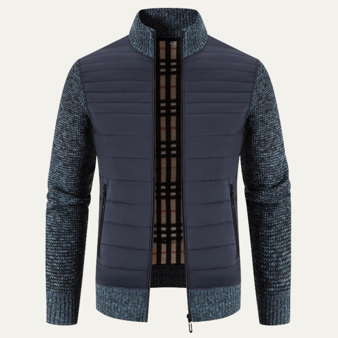 Mens Knit Fleece Jacket Warm Winter Fit