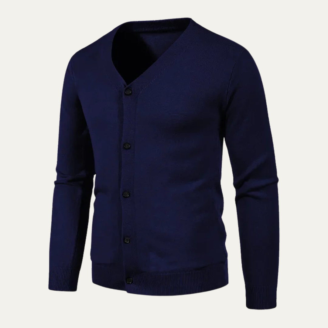 Mens Lightweight Button Cardigan Casual V-Neck