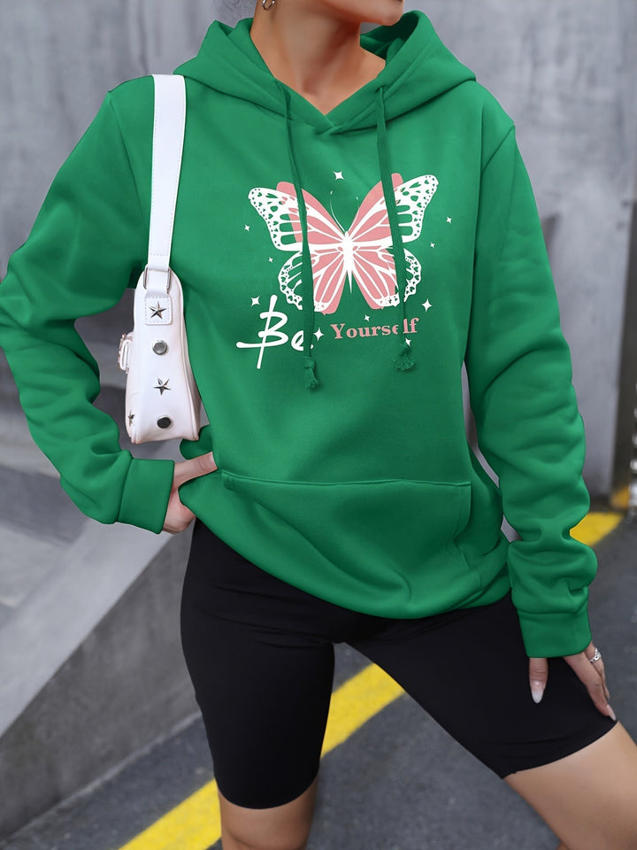 Womens Hoodie Cotton Loose Fit Graphic Pocket