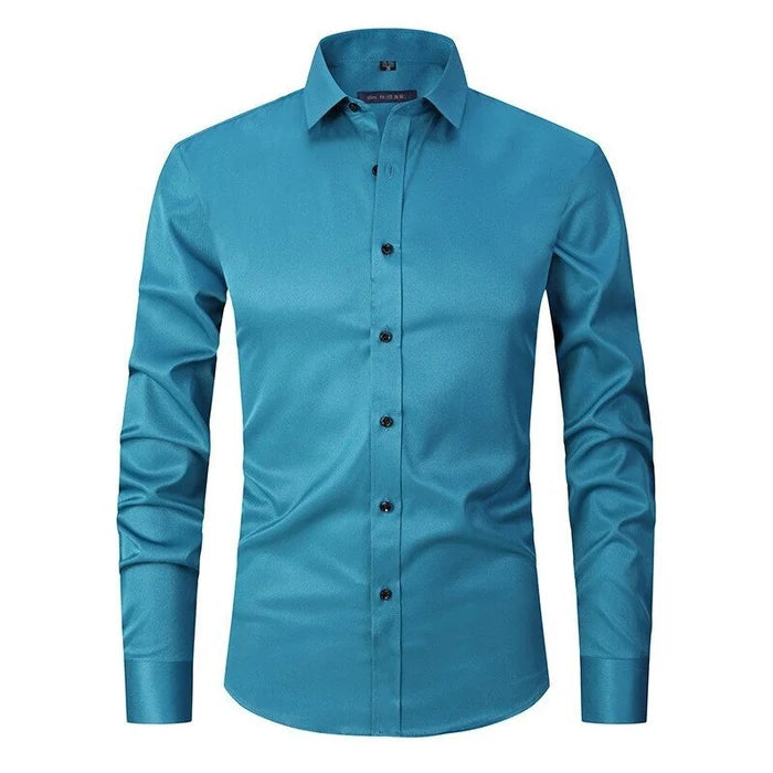 Mens Casual Button-Down Shirt Classic Fit Cotton