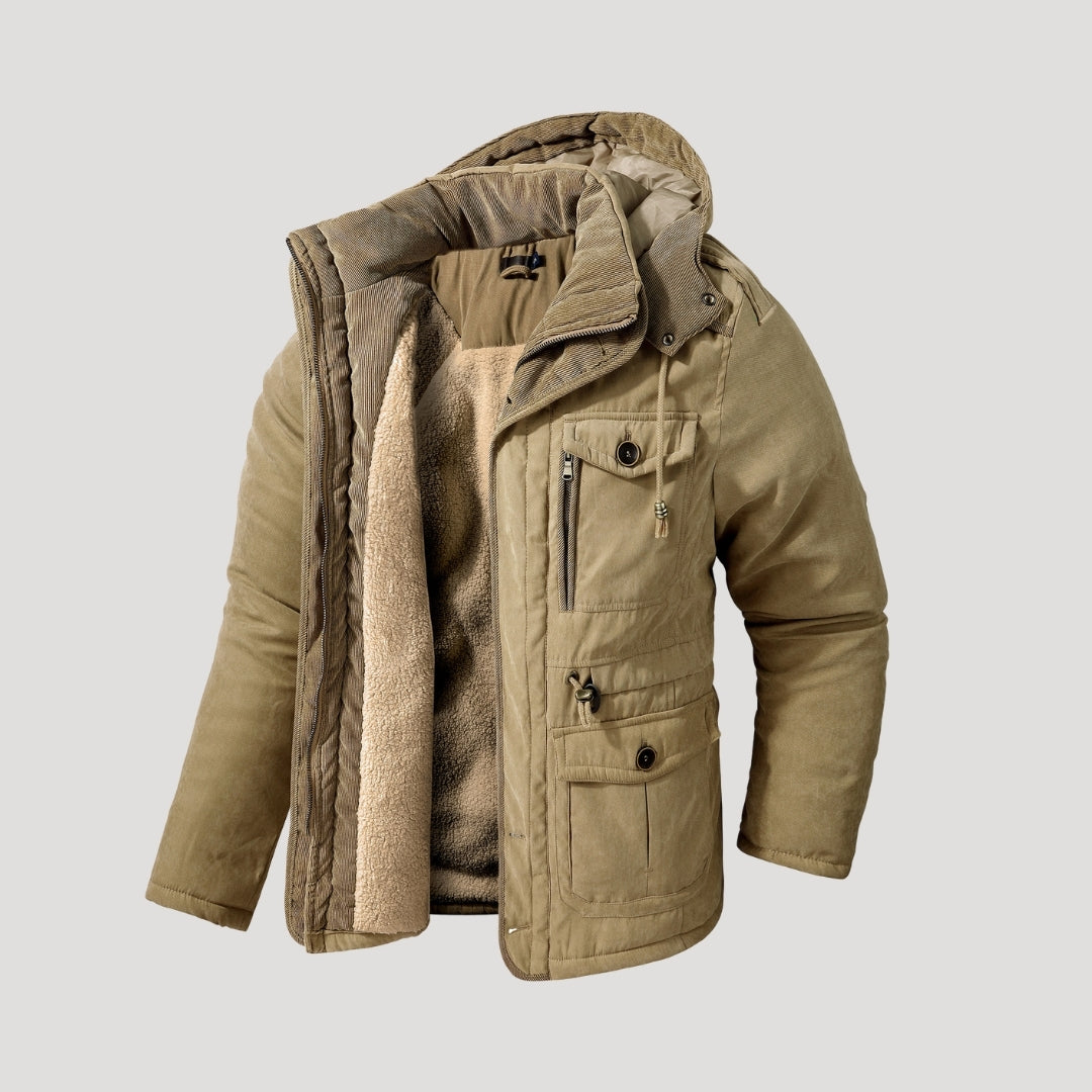 Mens Winter Coat Waterproof Warm Fleece Lining - BritishMode