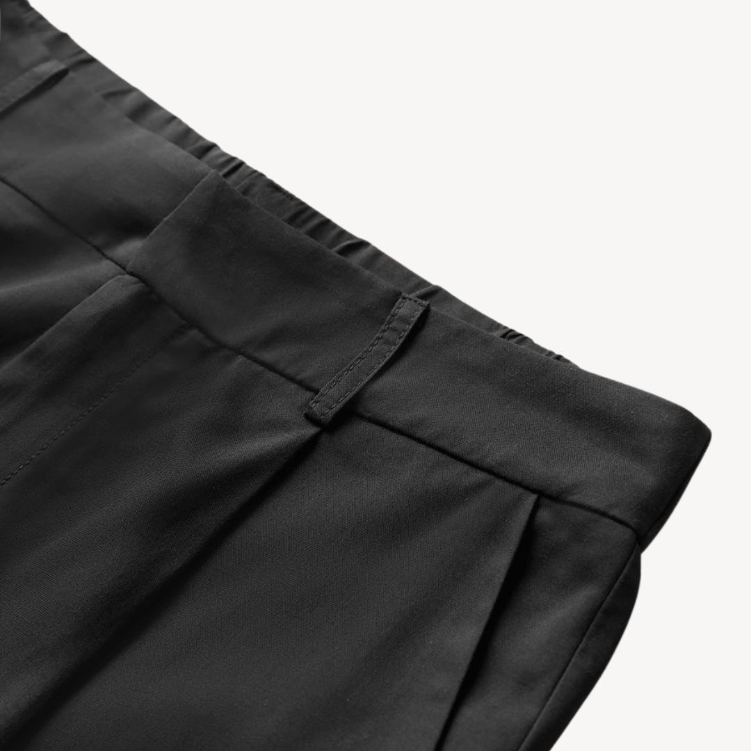 Womens Wide Leg Pants Polyester Pleated