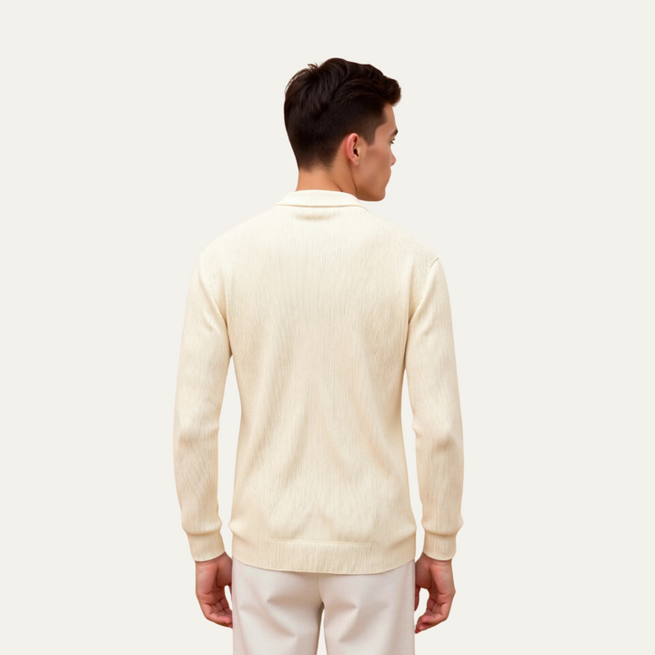 Mens Lightweight Knitted Cardigan Zip-Up