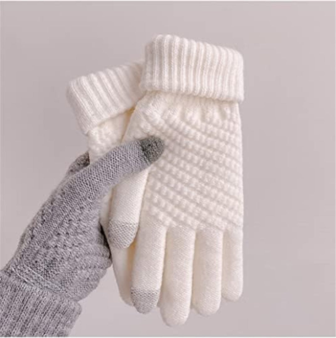 Unisex Leather Gloves Warm Insulated Winter