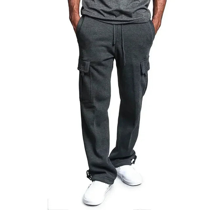 Mens Cargo Jogging Trousers Fleece Comfortable Fit