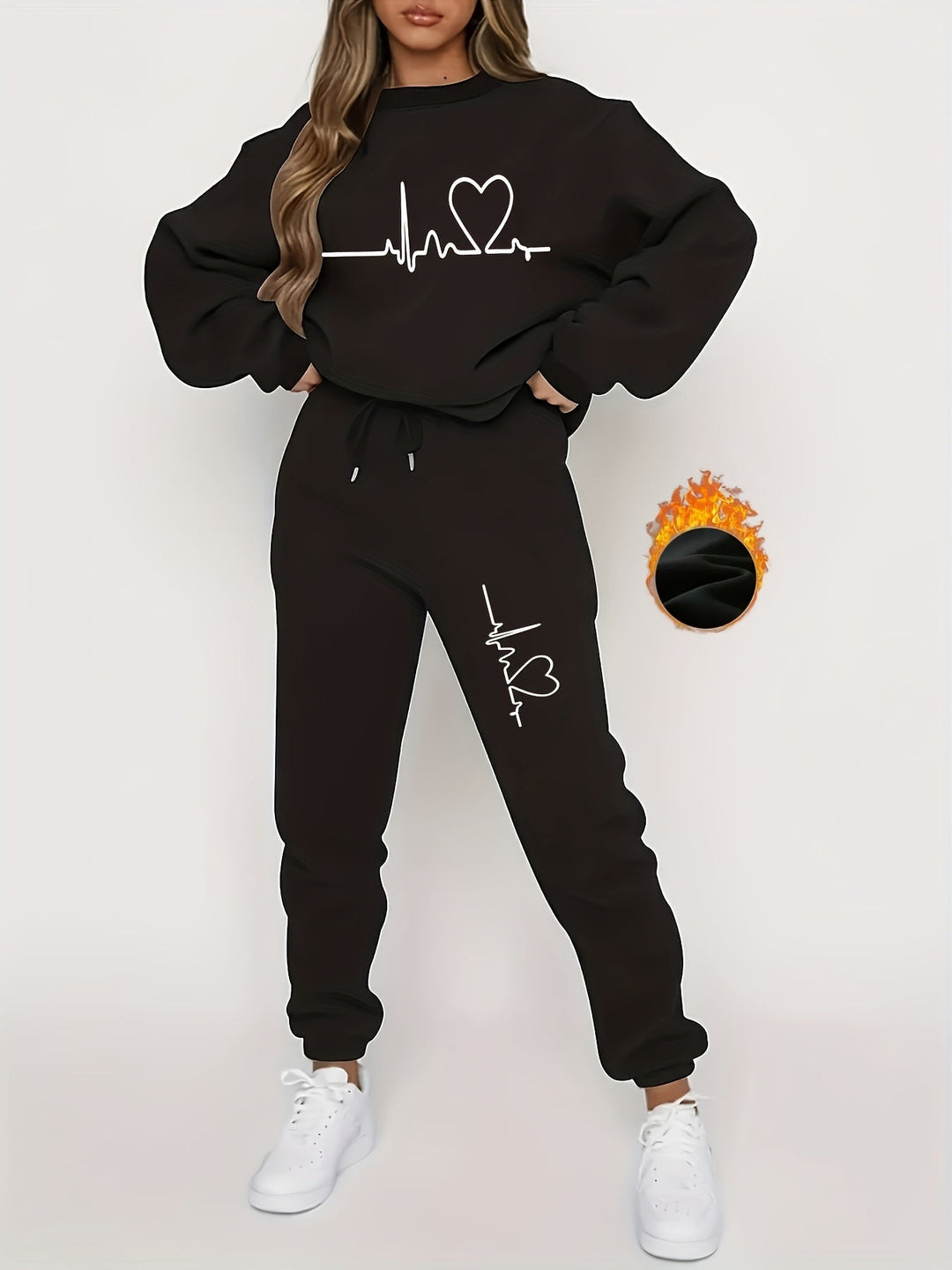 Womens Cotton Jogger Suit Comfortable Relaxed Fit - BritishMode